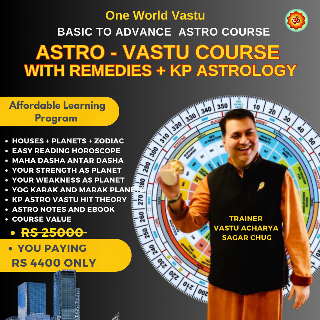 Astro Vastu Course  with Advance Remedies - Self Study - Video Recorded